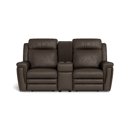 Asher Power Reclining Console Loveseat