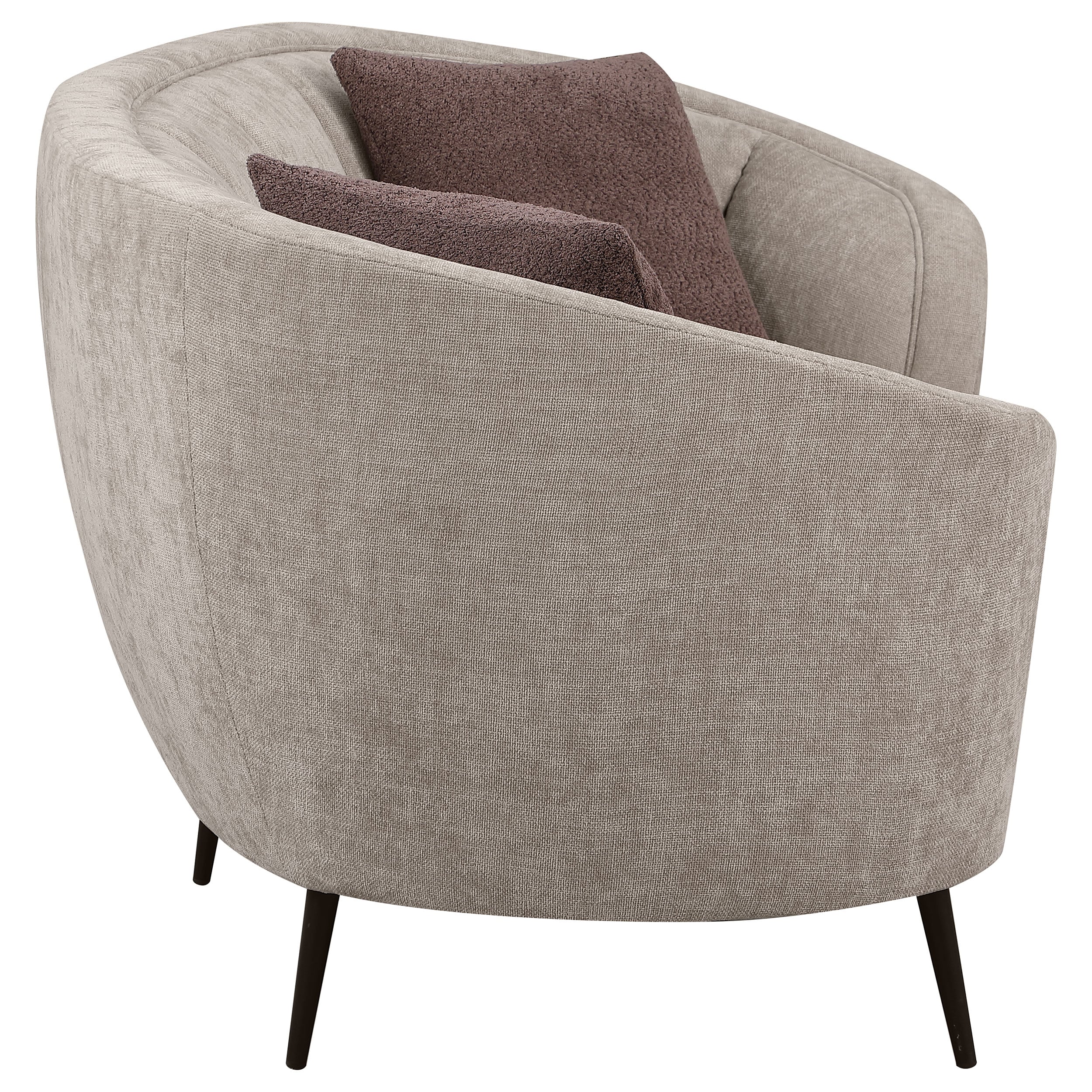 Coaster Ellorie Channel Back Curved Loveseat