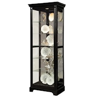 Transitional Two-Way Sliding Door Curio Cabinet