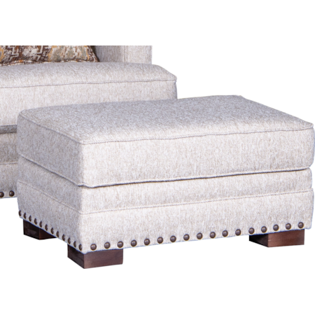 Fabric Ottoman with Optional Nailheads