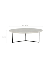 Moe's Home Collection Chloe Contemporary Coffee Table with Marble Top