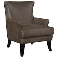 Wingback Accent Chair with Nailhead Trim
