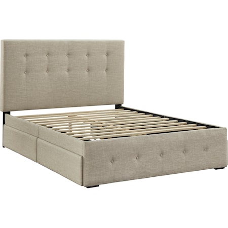 Full Upholstered Storage Bed