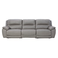 Leather Match Power Reclining Sectional Sofa