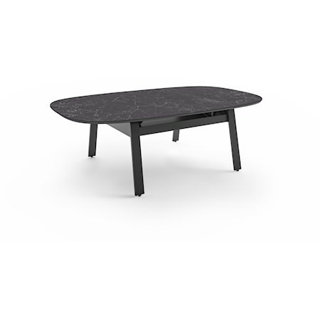 Contemporary Lift Top Coffee Table with Porcelain Top