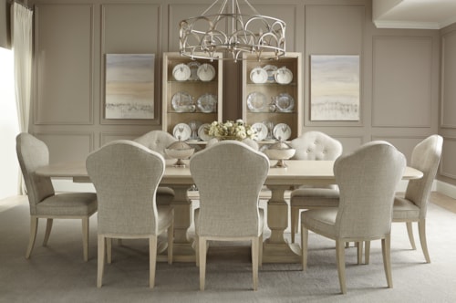 Transitional 9-Piece Dining Set