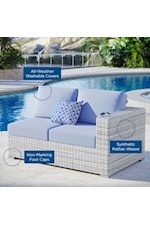 Modway Convene 3 Piece Set Outdoor Patio with Fire Pit