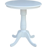 30'' Pedestal Table in Pure White