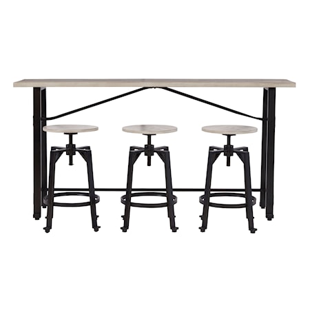 4-Piece Long Counter Table Set