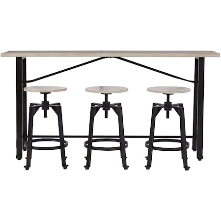 4-Piece Long Counter Table Set