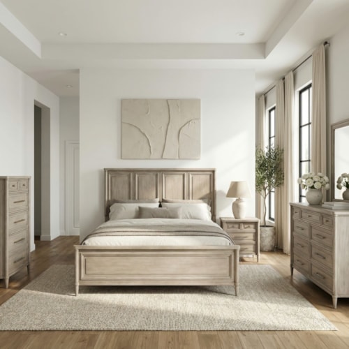 Transitional 5-pc. California King Panel Bedroom Set