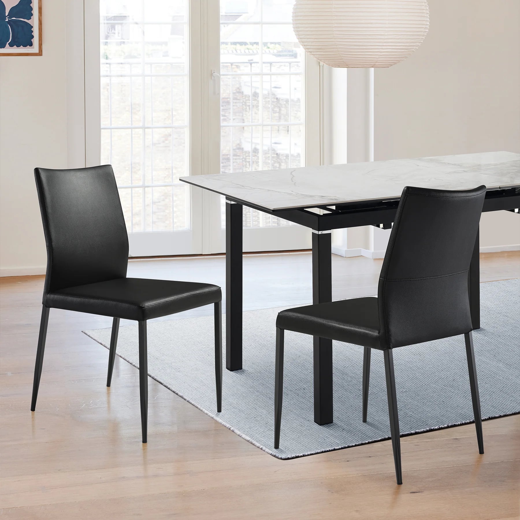 Armen Living Kash Faux-Leather Dining Chair