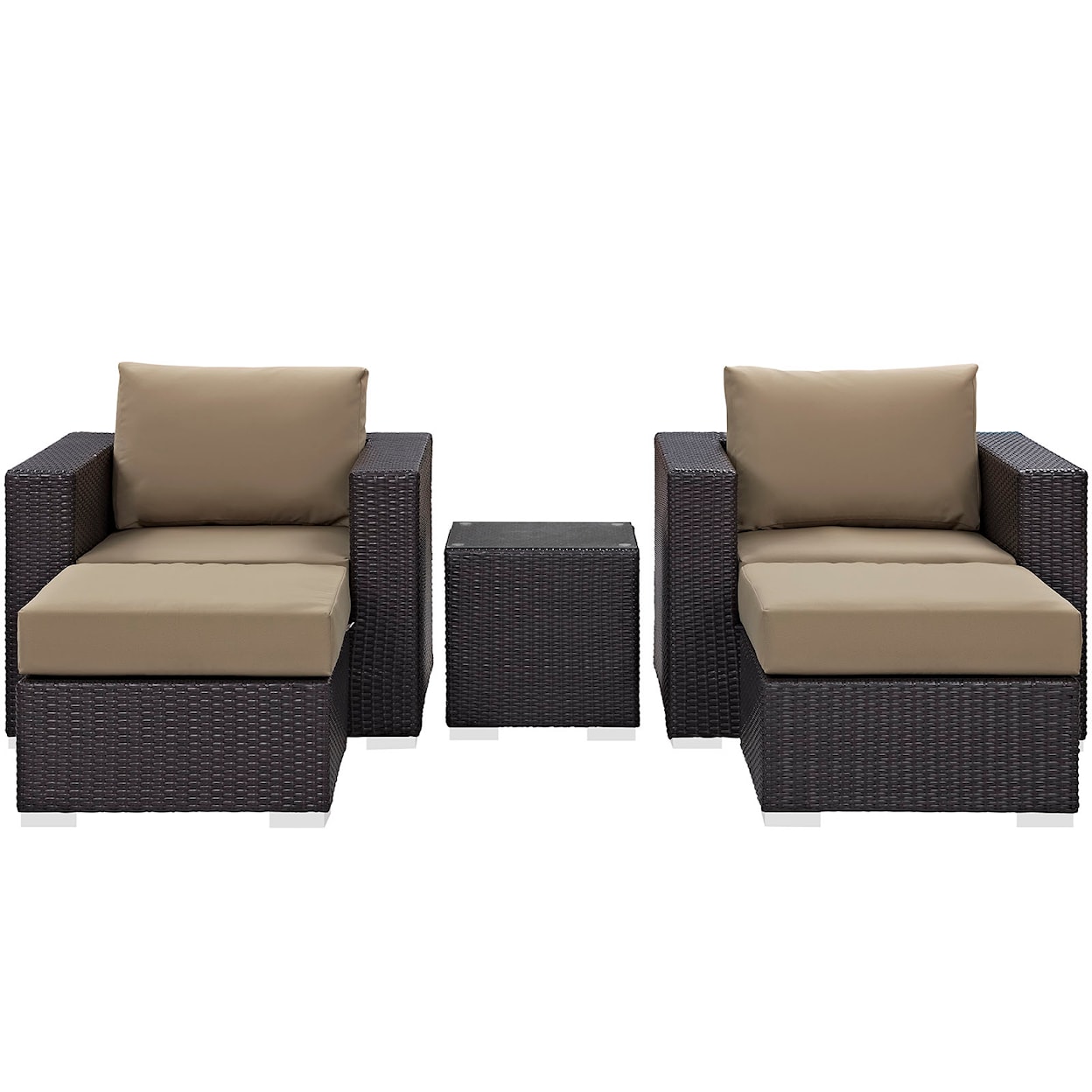 Modway Convene Outdoor 5 Piece Sectional Set