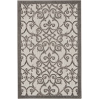 2'8" x 4' Grey/Charcoal Rectangle Rug