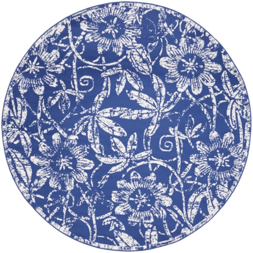 8'  Navy Round Rug