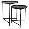 Uttermost Accent Furniture - Occasional Tables Burnett Dark Nickel Nesting Tables S/2