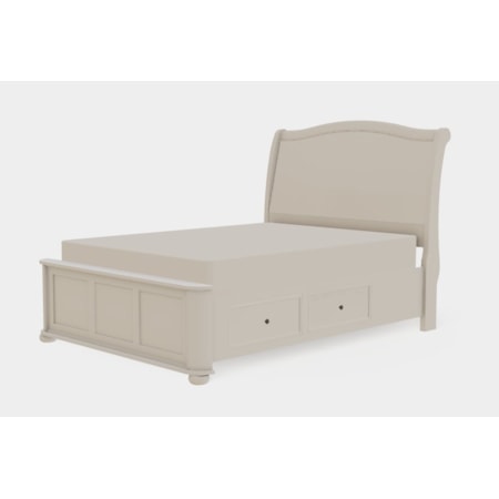 Queen Upholstered Bed Both Drawerside