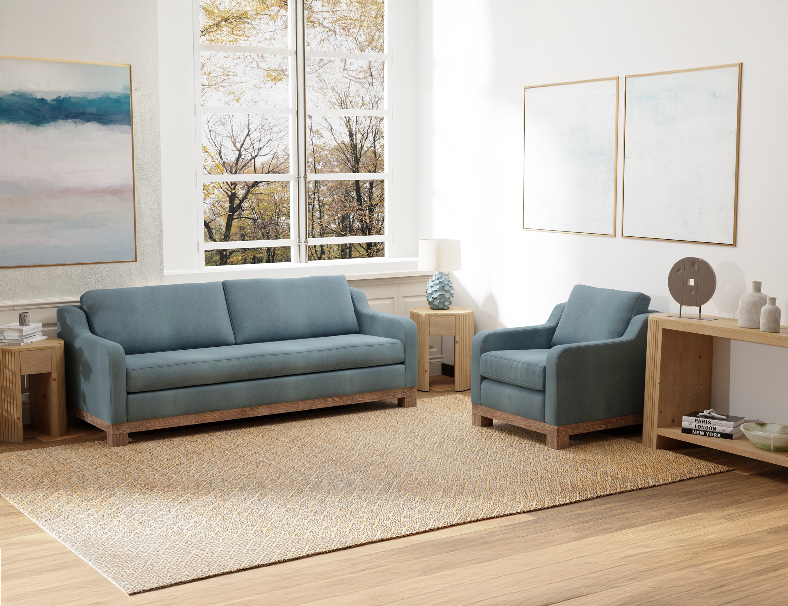 Armchair with Sloped Arms