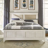 Cottage Style Queen Upholstered Bed