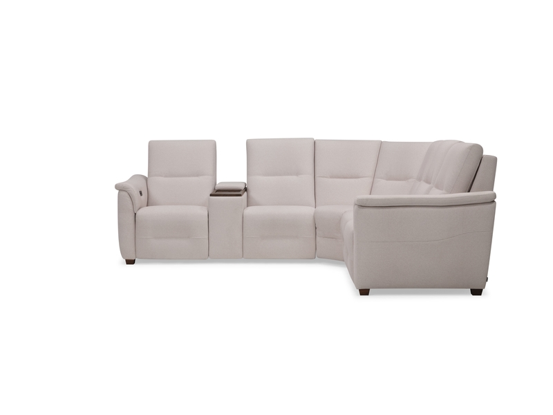 Palliser Oxford 4-Seat Corner Curve Oxford Console Sectional
