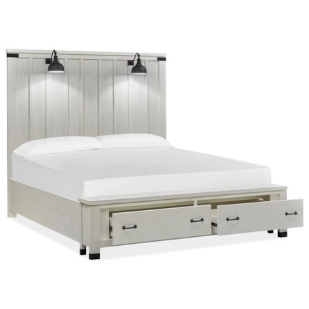 Queen Storage Panel Bed