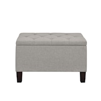 Transitional Storage Bench with Diamond Tufted Seat