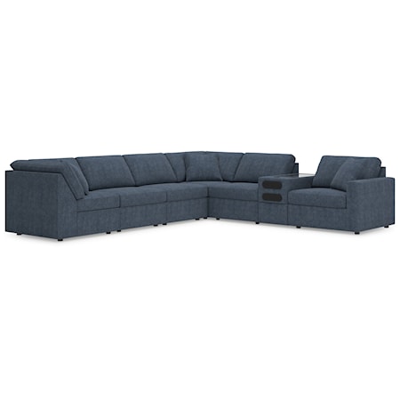 7-Piece Sectional with Audio Console