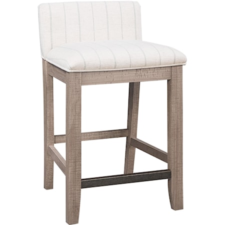 Counter-Height Stool with Upholstered Seat