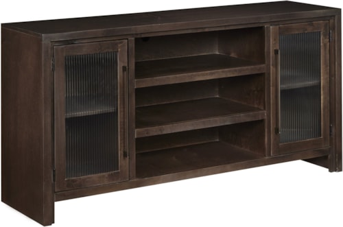 Contemporary 66" Console with 2 Doors and Wire Management