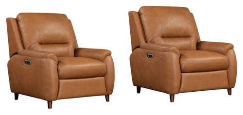 Transitional Power Recliner with Power Headrest (Set of 2)