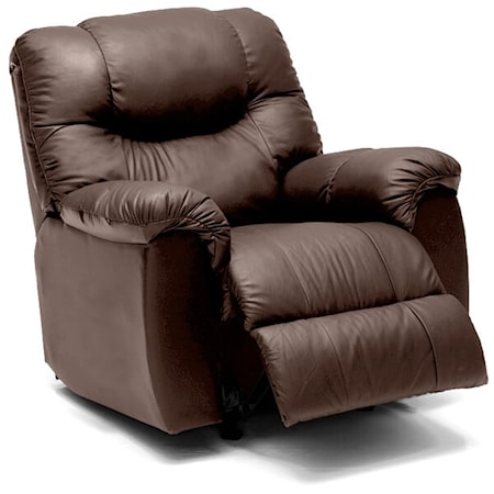 Regent Casual Upholstered Power Recliner with Rocker