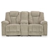 Signature Hindmarsh Power Reclining Loveseat With Console