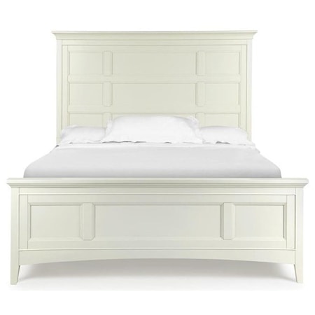 Queen Panel Bed with Storage Rails