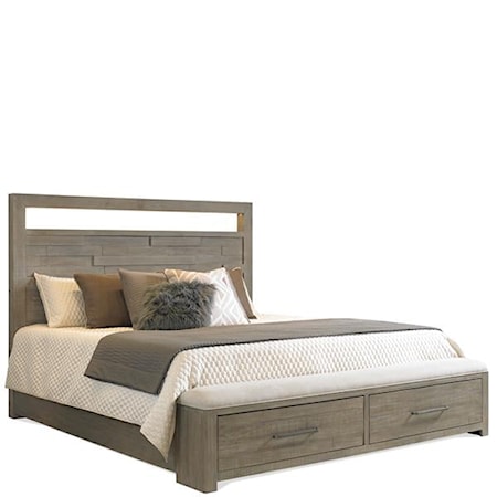 King Panel Storage Bed