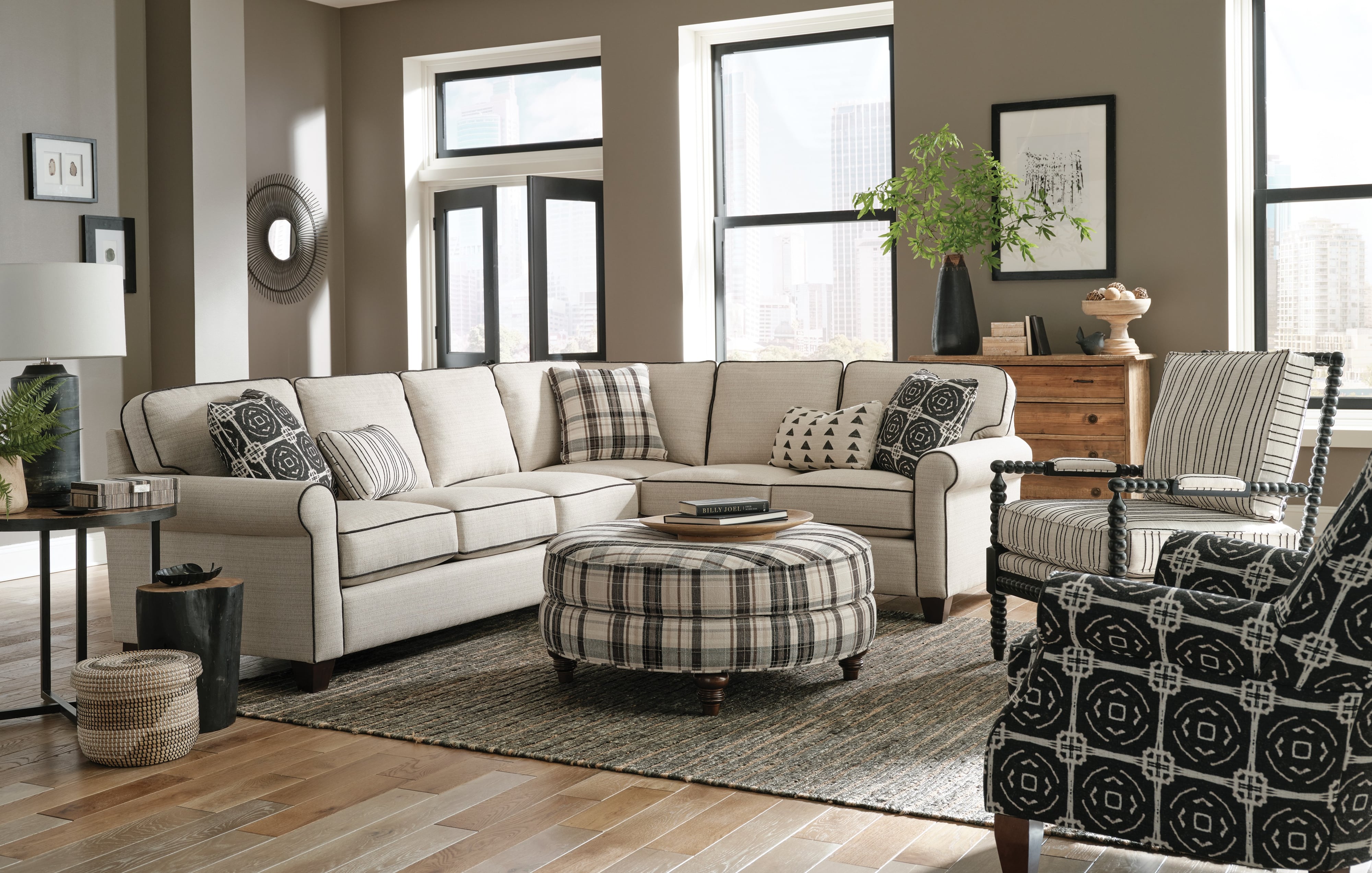 Craftmaster 717450SS 5-Seat Sectional Sofa