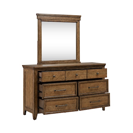 7-Drawer Dresser and Mirror