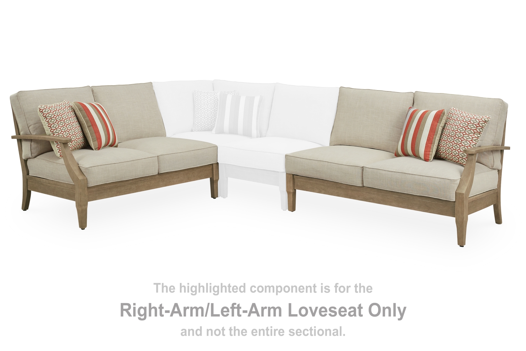 Signature Design by Ashley Clare View Raf/Laf Loveseat W/Cush (2/Cn)