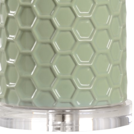 April Honeycomb Lamp - Pistachio