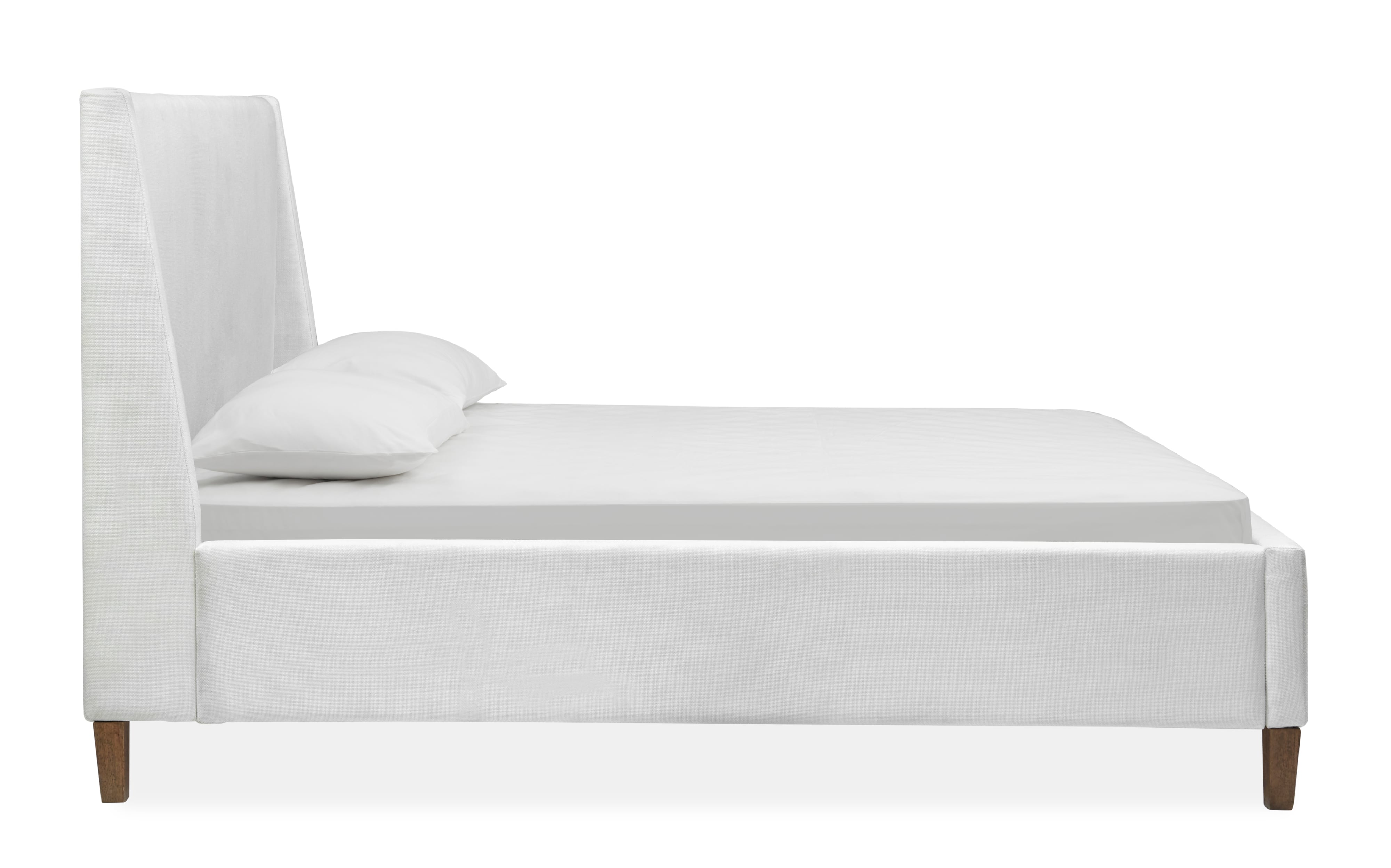 King White Upholstered Island Bed