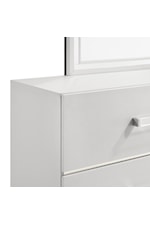 New Classic Europa Glam 6-Drawer Dresser with Square Mirror