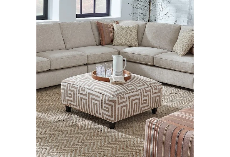 5006 ARTESIA SAND Accent Ottoman by Fusion Furniture at Howell Furniture