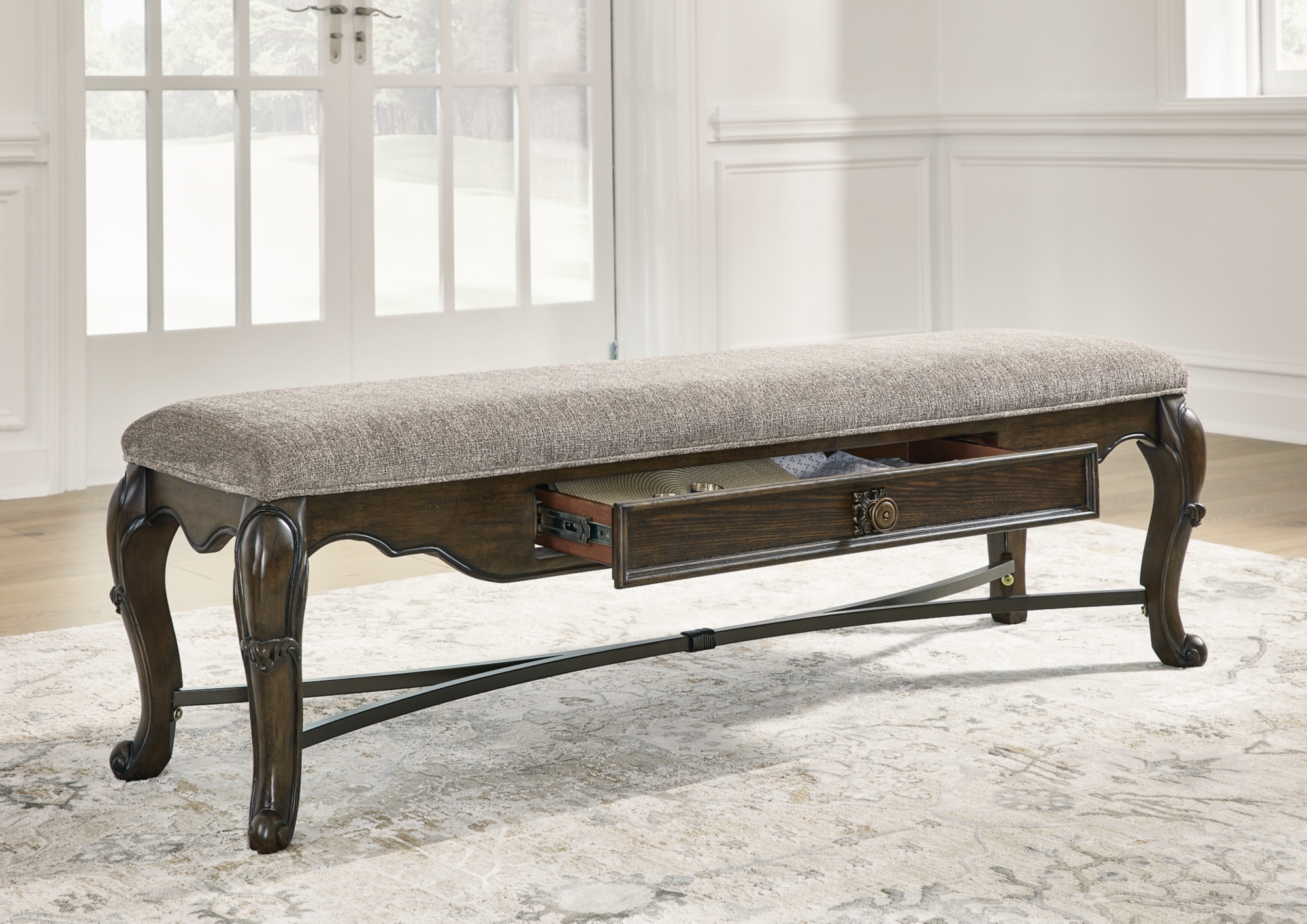 Signature Design by Ashley Maylee Upholstered Storage Bench