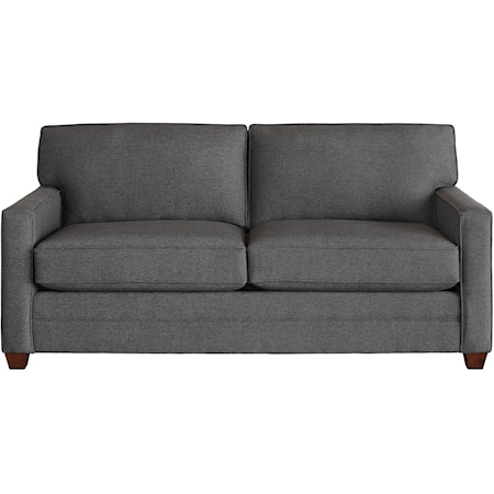 Casual 2-Cushion Queen Sofa Sleeper with Track Arms