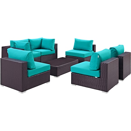 Outdoor 7 Piece Sectional Set