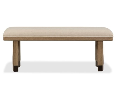 Transitional Upholstered Bench with U-Shaped Legs