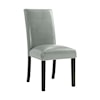 Elements International Meridian NAILHEAD GREY DINING CHAIR |