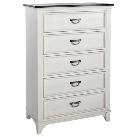 Cottage Kid's 5-Drawer Chest Felt-Lined Drawers