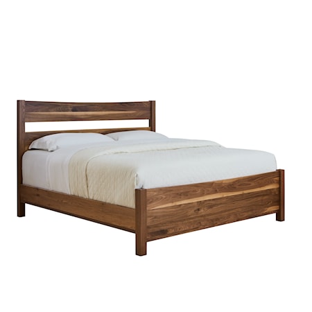 King Low Footboard Plank Bed