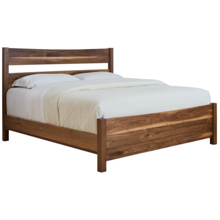 King Low Footboard Plank Bed