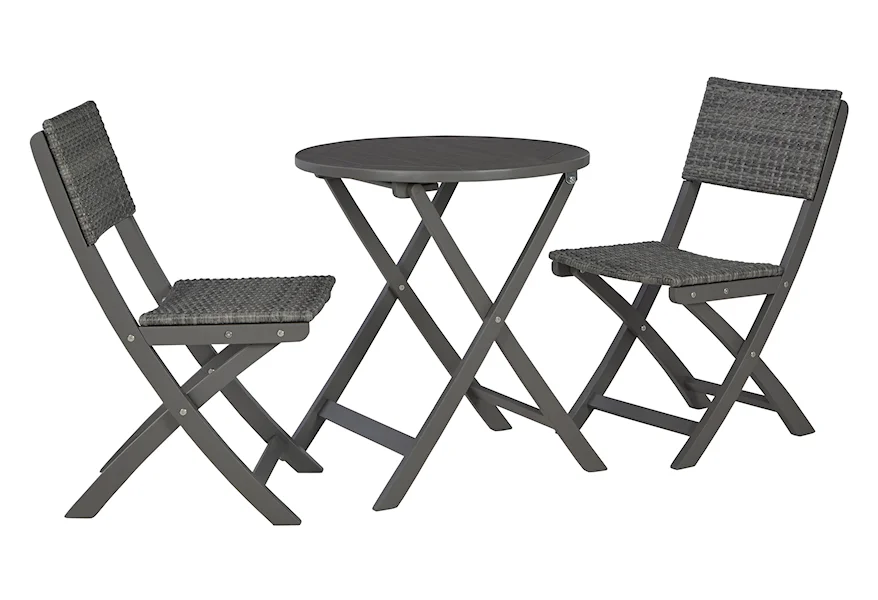 Safari Peak Outdoor Table and Chairs (Set of 3) by Signature Design by Ashley at Esprit Decor Home Furnishings
